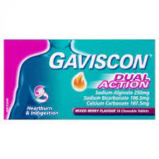 Gaviscon Dual Action Mixed Berry 16 Chewable Tablets